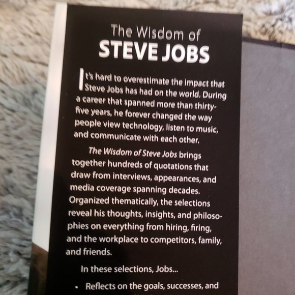 The Wisdom Of Steve Jobs Hard Cover Book - Picture 2 of 6